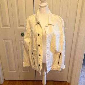 Women's White Denim Jacket